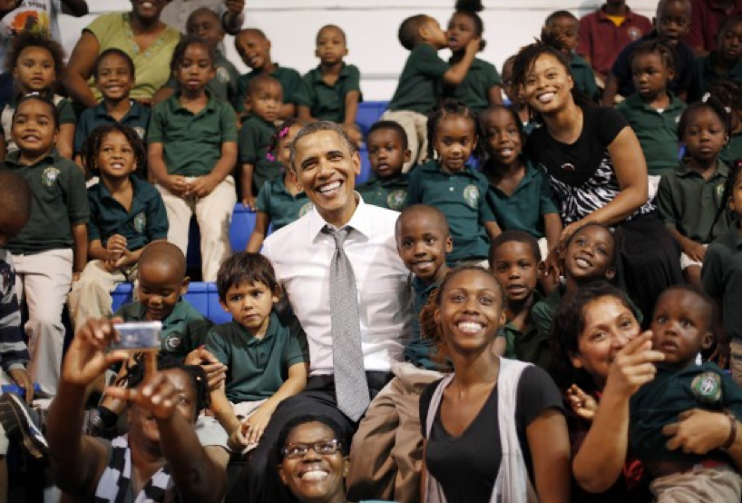 Photo of the Day: President Obama Gets “Photo Bombed” by Kids