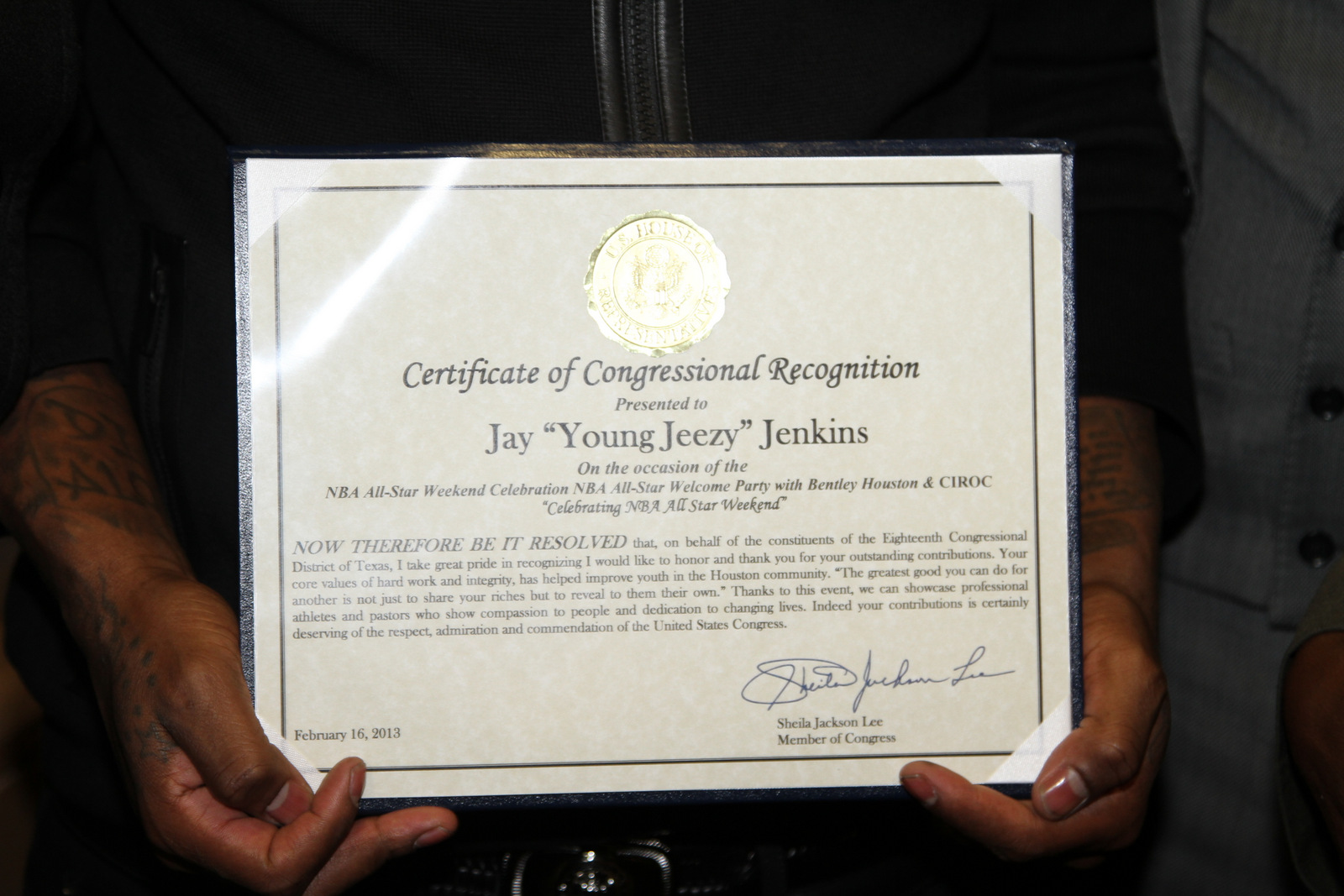 Breaking News: Young Jeezy Gets Honored by Congress