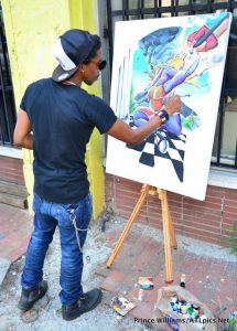 Live art painting at ELEVATE Summer